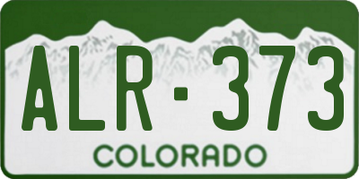 CO license plate ALR373