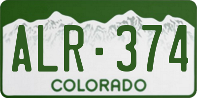 CO license plate ALR374