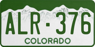 CO license plate ALR376