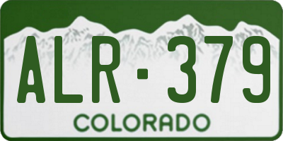 CO license plate ALR379