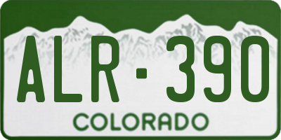 CO license plate ALR390