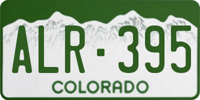 CO license plate ALR395