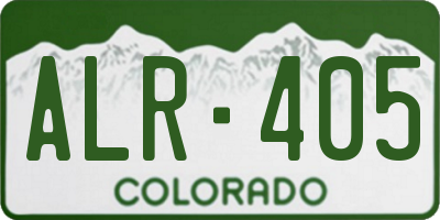 CO license plate ALR405