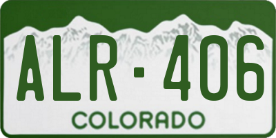 CO license plate ALR406