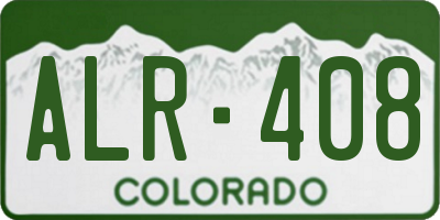 CO license plate ALR408