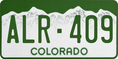 CO license plate ALR409