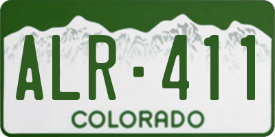 CO license plate ALR411