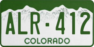CO license plate ALR412