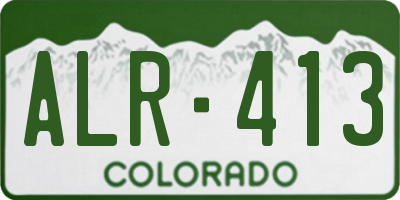 CO license plate ALR413