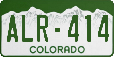 CO license plate ALR414