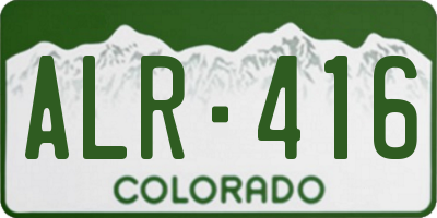 CO license plate ALR416