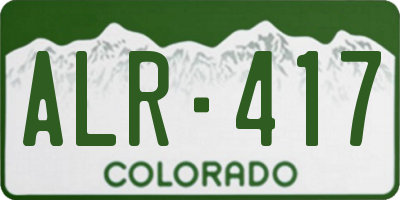 CO license plate ALR417