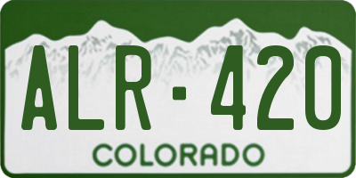 CO license plate ALR420