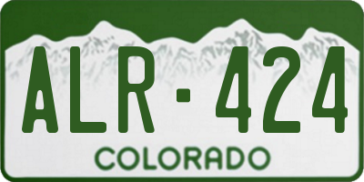 CO license plate ALR424