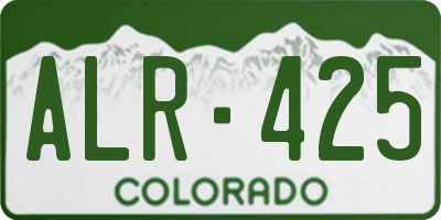 CO license plate ALR425