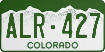 CO license plate ALR427