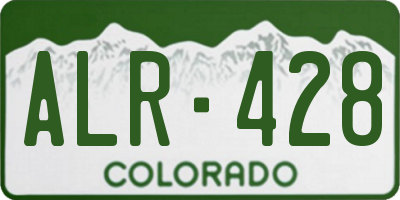 CO license plate ALR428