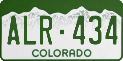CO license plate ALR434