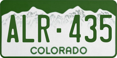 CO license plate ALR435