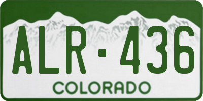 CO license plate ALR436