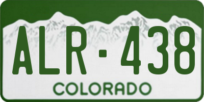 CO license plate ALR438