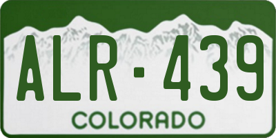 CO license plate ALR439