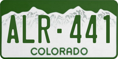 CO license plate ALR441