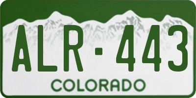 CO license plate ALR443