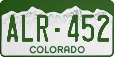 CO license plate ALR452