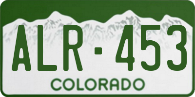 CO license plate ALR453