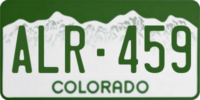 CO license plate ALR459