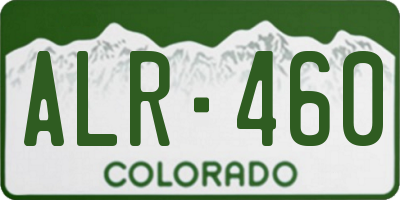 CO license plate ALR460