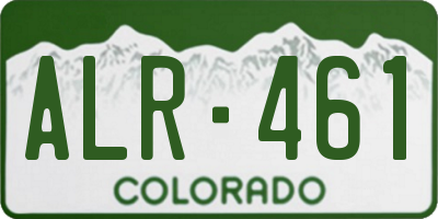 CO license plate ALR461