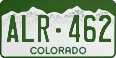 CO license plate ALR462