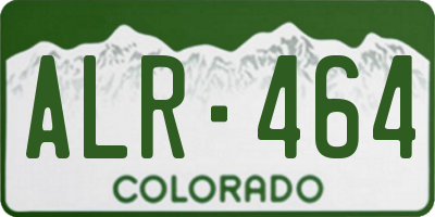 CO license plate ALR464