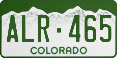 CO license plate ALR465