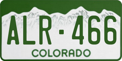 CO license plate ALR466