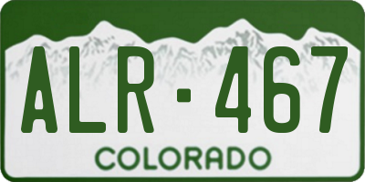 CO license plate ALR467