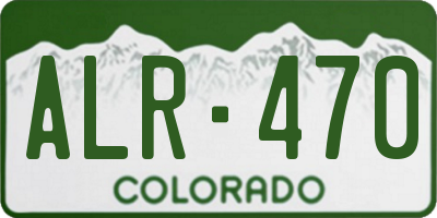 CO license plate ALR470