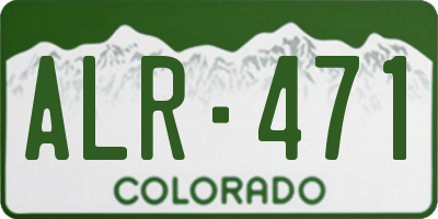 CO license plate ALR471