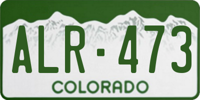 CO license plate ALR473