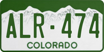 CO license plate ALR474