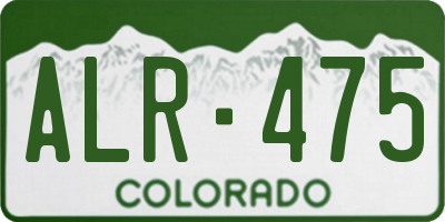 CO license plate ALR475