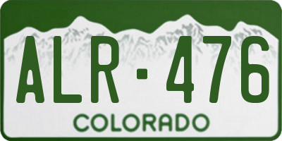 CO license plate ALR476