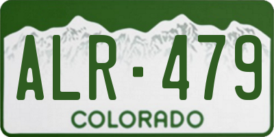 CO license plate ALR479