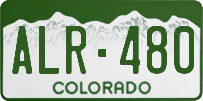 CO license plate ALR480