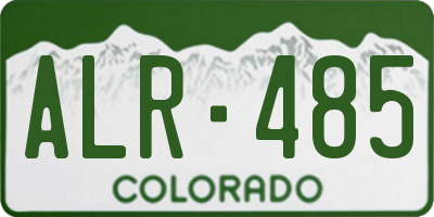 CO license plate ALR485