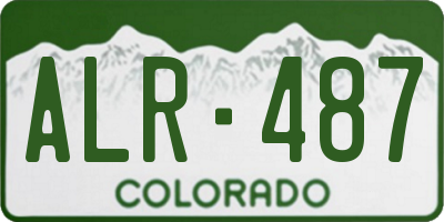 CO license plate ALR487