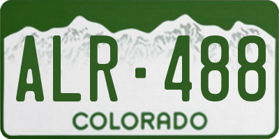 CO license plate ALR488