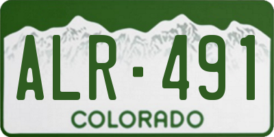 CO license plate ALR491